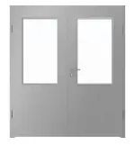 Frontansicht von WESTAG Doppelflügeltür Argento Dukat FX 5001 Fenix NTA mit Lichtausschnitt LA-100 inkl. Zarge