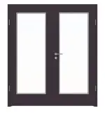 Frontansicht von WESTAG Doppelflügeltür Viola Orissa FX 0790 FENIX NTM mit Lichtausschnitt LA-1000 inkl. Zarge