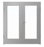 Frontansicht von WESTAG Doppelflügeltür Argento Dukat FX 5001 Fenix NTA mit Lichtausschnitt LA-1000 inkl. Zarge