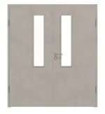 Frontansicht von WESTAG Doppelflügeltür Semento BN 434 Portalit CPL mit Lichtausschnitt LA-18-21,5 inkl. Zarge