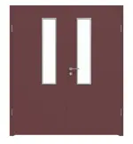 Frontansicht von WESTAG Doppelflügeltür Rosso Jaipur FX 0751 FENIX NTM mit Lichtausschnitt LA-18-21,5 inkl. Zarge