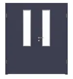 Frontansicht von WESTAG Doppelflügeltür Blu Fes FX 0754 FENIX NTM mit Lichtausschnitt LA-18-21,5 inkl. Zarge