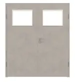 Frontansicht von WESTAG Doppelflügeltür Semento BN 434 Portalit CPL mit Lichtausschnitt LA-40 inkl. Zarge