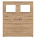 Frontansicht von WESTAG Doppelflügeltür Artis Eiche Cross EiC 793 Portalit CPL mit Lichtausschnitt LA-40 inkl. Zarge