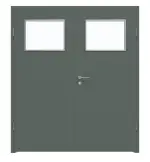 Frontansicht von WESTAG Doppelflügeltür Verde Comodoro FX 0750 FENIX NTM mit Lichtausschnitt LA-40 inkl. Zarge