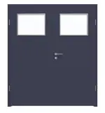 Frontansicht von WESTAG Doppelflügeltür Blu Fes FX 0754 FENIX NTM mit Lichtausschnitt LA-40 inkl. Zarge