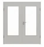 Frontansicht von Doppelflügeltür Hellgrau A 402 LA-DIN PortaLit inkl. Zarge - Westag