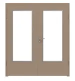 Frontansicht von WESTAG Doppelflügeltür Castoro Ottawa FX 0717 Fenix NTM mit Lichtausschnitt LA-DIN inkl. Zarge