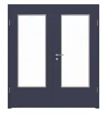 Frontansicht von WESTAG Doppelflügeltür Blu Fes FX 0754 FENIX NTM mit Lichtausschnitt LA-DIN inkl. Zarge