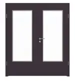 Frontansicht von WESTAG Doppelflügeltür Viola Orissa FX 0790 FENIX NTM mit Lichtausschnitt LA-DIN inkl. Zarge