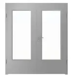 Frontansicht von WESTAG Doppelflügeltür Argento Dukat FX 5001 Fenix NTA mit Lichtausschnitt LA-DIN inkl. Zarge