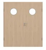 Frontansicht von GARANT Doppelflügeltür inkl. Zarge Authentic Achat GCK08 mit Lichtausschnitt LA-12