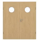 Frontansicht von GARANT Doppelflügeltür inkl. Zarge Authentic Asteiche GCK08 mit Lichtausschnitt LA-12