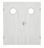 Frontansicht von GARANT Doppelflügeltür inkl. Zarge Authentic Grigio GCK08 mit Lichtausschnitt LA-12