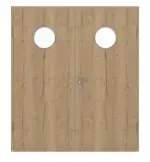 Frontansicht von GARANT Doppelflügeltür inkl. Zarge Authentic Risseiche GCK08 mit Lichtausschnitt LA-12