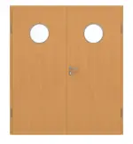 Frontansicht von GARANT Doppelflügeltür inkl. Zarge Buche Exklusiv GCK08 mit Lichtausschnitt LA-12