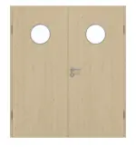 Frontansicht von GARANT Doppelflügeltür inkl. Zarge Natura Ahorn GCK08 mit Lichtausschnitt LA-12