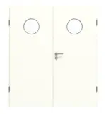 Frontansicht von GARANT Doppelflügeltür inkl. Zarge W1000ST3 Premium Weiß GHK08 mit Lichtausschnitt LA-12