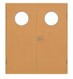 Frontansicht von GARANT Doppelflügeltür inkl. Zarge Buche Exklusiv GCK08 mit Lichtausschnitt LA-13