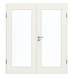 Frontansicht von GARANT Doppelflügeltür inkl. Zarge 0135-60 Rain Resopal mit Lichtausschnitt LA-2