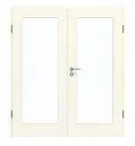 Frontansicht von GARANT Doppelflügeltür inkl. Zarge 9417-60 Snow White CPL mit Lichtausschnitt LA-2