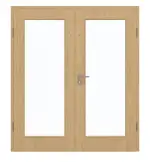 Frontansicht von GARANT Doppelflügeltür inkl. Zarge Authentic Asteiche CPL mit Lichtausschnitt LA-2