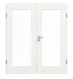 Frontansicht von GARANT Doppelflügeltür inkl. Zarge Authentic Bianco GCK08 mit Lichtausschnitt LA-2