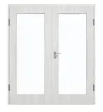 Frontansicht von GARANT Doppelflügeltür inkl. Zarge Authentic Grigio CPL mit Lichtausschnitt LA-2