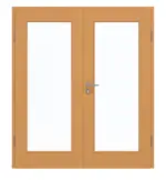 Frontansicht von GARANT Doppelflügeltür inkl. Zarge Buche Exklusiv CPL mit Lichtausschnitt LA-2