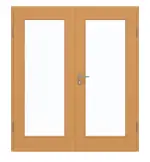 Frontansicht von GARANT Doppelflügeltür inkl. Zarge Buche Exklusiv GCK08 mit Lichtausschnitt LA-2