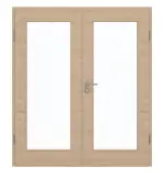 Frontansicht von GARANT Doppelflügeltür inkl. Zarge Quer Authentic Achat GCK08 mit Lichtausschnitt LA-2