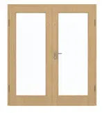 Frontansicht von GARANT Doppelflügeltür inkl. Zarge Authentic Asteiche CPL mit Lichtausschnitt LA-3