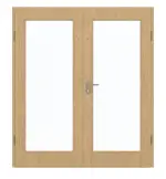 Frontansicht von GARANT Doppelflügeltür inkl. Zarge Authentic Asteiche GCK08 mit Lichtausschnitt LA-3