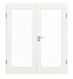 Frontansicht von GARANT Doppelflügeltür inkl. Zarge Authentic Bianco GCK08 mit Lichtausschnitt LA-3