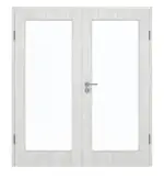 Frontansicht von GARANT Doppelflügeltür inkl. Zarge Authentic Grigio CPL mit Lichtausschnitt LA-3