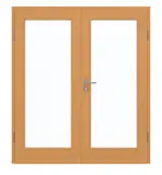 Frontansicht von GARANT Doppelflügeltür inkl. Zarge Buche Exklusiv CPL mit Lichtausschnitt LA-3