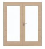 Frontansicht von GARANT Doppelflügeltür inkl. Zarge Quer Authentic Achat GCK08 mit Lichtausschnitt LA-3