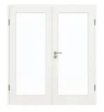 Frontansicht von GARANT Doppelflügeltür inkl. Zarge Quer Authentic Bianco GCK08 mit Lichtausschnitt LA-3