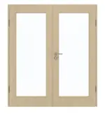 Frontansicht von GARANT Doppelflügeltür inkl. Zarge Natura Ahorn GCK08 mit Lichtausschnitt LA-3