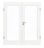 Frontansicht von GARANT Doppelflügeltür inkl. Zarge U11209SD Edelweiß GHK08 mit Lichtausschnitt LA-3