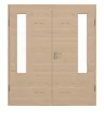 Frontansicht von GARANT Doppelflügeltür inkl. Zarge Quer Authentic Achat GCK08 mit Lichtausschnitt LA-5 bandseitig