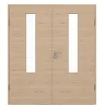 Frontansicht von GARANT Doppelflügeltür inkl. Zarge Quer Authentic Achat GCK08 mit Lichtausschnitt LA-5 mittig