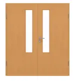 Frontansicht von GARANT Doppelflügeltür inkl. Zarge Buche Exklusiv GCK08 mit Lichtausschnitt LA-5 schlossseitig