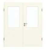 Frontansicht von GARANT Doppelflügeltür inkl. Zarge 9417-60 Snow White CPL mit Lichtausschnitt LA-6