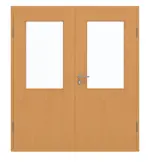 Frontansicht von GARANT Doppelflügeltür inkl. Zarge Buche Exklusiv CPL mit Lichtausschnitt LA-6