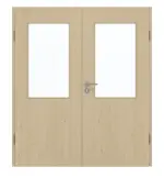 Frontansicht von GARANT Doppelflügeltür inkl. Zarge Natura Ahorn GCK08 mit Lichtausschnitt LA-6