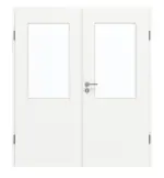 Frontansicht von GARANT Doppelflügeltür inkl. Zarge U11209SD Edelweiß GHK08 mit Lichtausschnitt LA-6