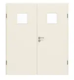 Frontansicht von GARANT Doppelflügeltür inkl. Zarge 0140-60 Dawn Resopal mit Lichtausschnitt LA-7