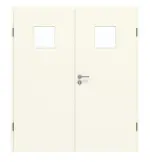 Frontansicht von GARANT Doppelflügeltür inkl. Zarge 9417-60 Snow White CPL mit Lichtausschnitt LA-7