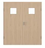 Frontansicht von GARANT Doppelflügeltür inkl. Zarge Authentic Achat GCK08 mit Lichtausschnitt LA-7